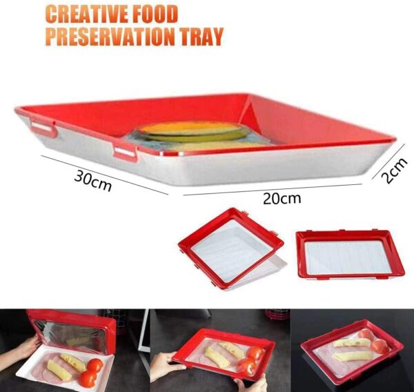 4Pcs Creative Food Preservation Tray Magic Elastic Film Buckle Vacuum Seal Keeps Food Fresh Kitchen Tools
