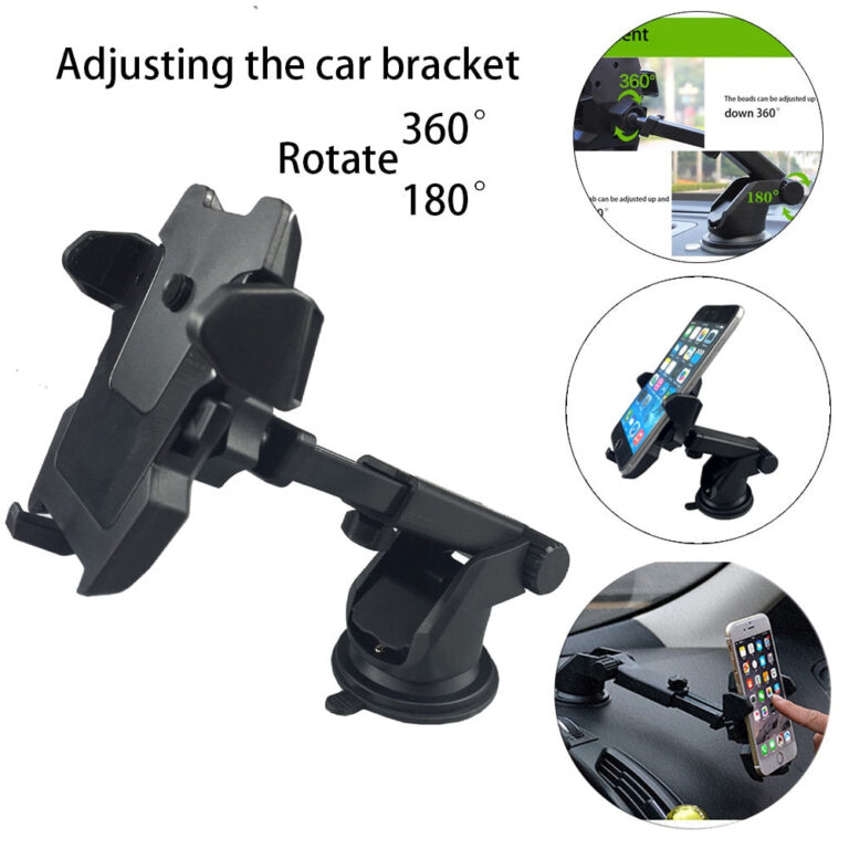 Universal 360° Degrees  Rotations  Adjustable Car Windshield Dashboard Suction Cup Mount Holder Stand For Mobile Cell Phone