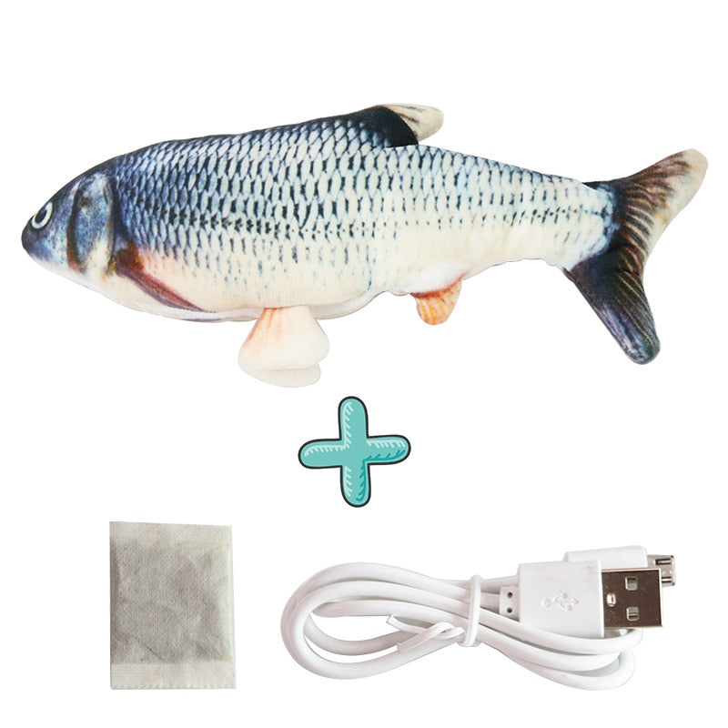 Electric Chewing Simulation Fish Toy 30CM Electric Fish Cat Toy With USB  Charging For Pet Biting And Playtime Dropshiping243O From Sdwe88, $12.58